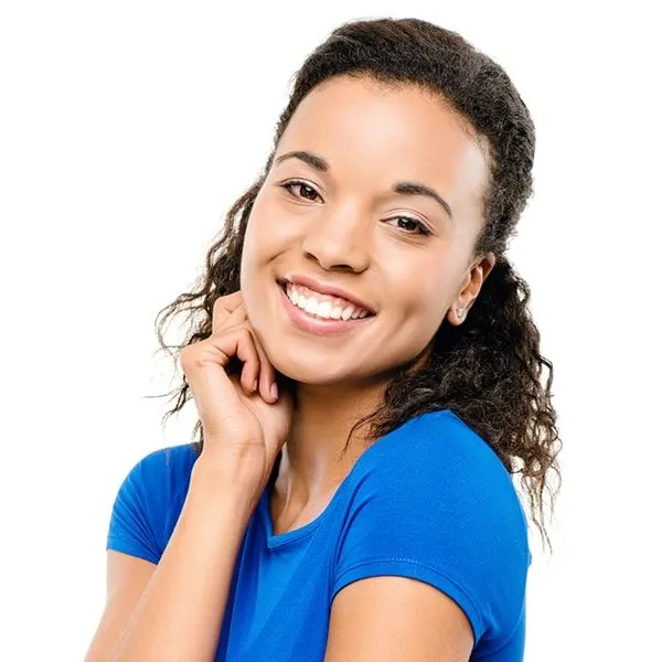 Young woman smiling after laser dentistry treatment